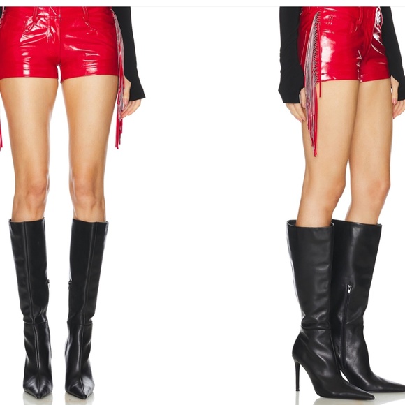 Norma Kamali RED Fringe Short - Picture 3 of 6